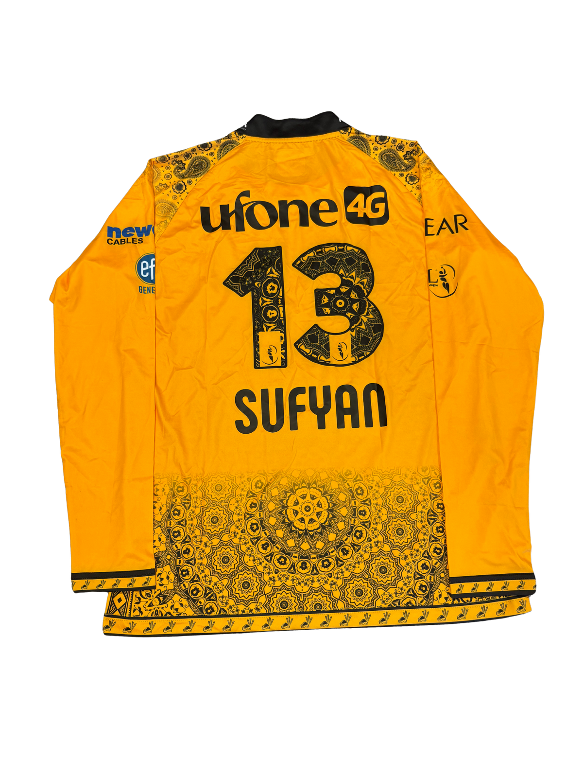 Sufyan Moqim Peshawar Zalmi 2025 PSL Match Issue LS Playing Shirt
