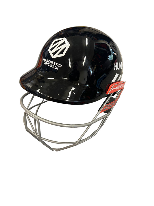 Manchester Originals Hundred Gray Nics Ultimate 360 Pro Titanium Match Used Cricket Helmet