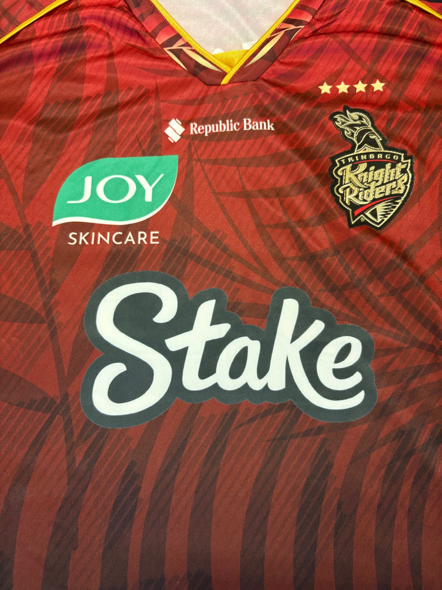 Nicholas Pooran Trinbago Knight Riders 2025 CPL Match Issue SS Playing Shirt