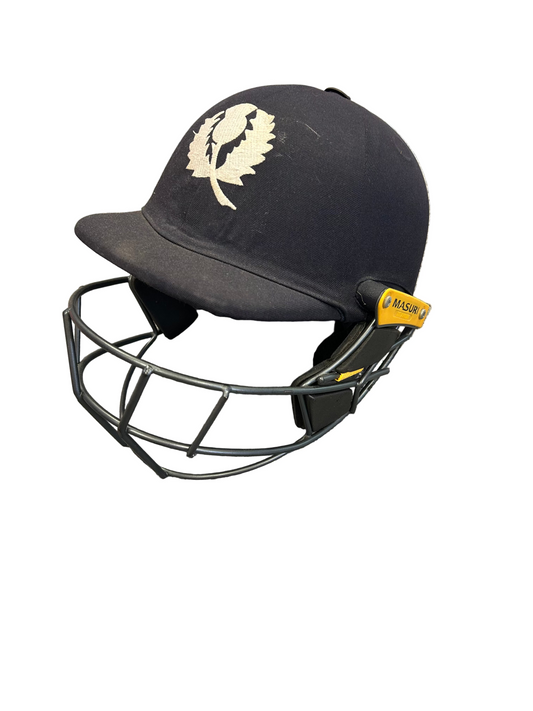Scotland Masuri T-Line Titanium Match Used Cricket Helmet
