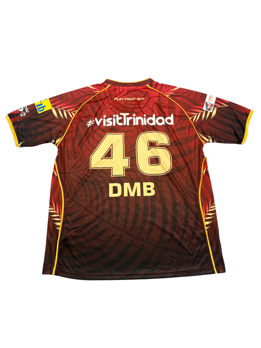 Darren Bravo Trinbago Knight Riders 2025 CPL Match Issue SS Playing Shirt
