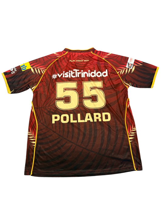 Kieron Pollard Trinbago Knight Riders 2025 CPL Match Issue SS Playing Shirt