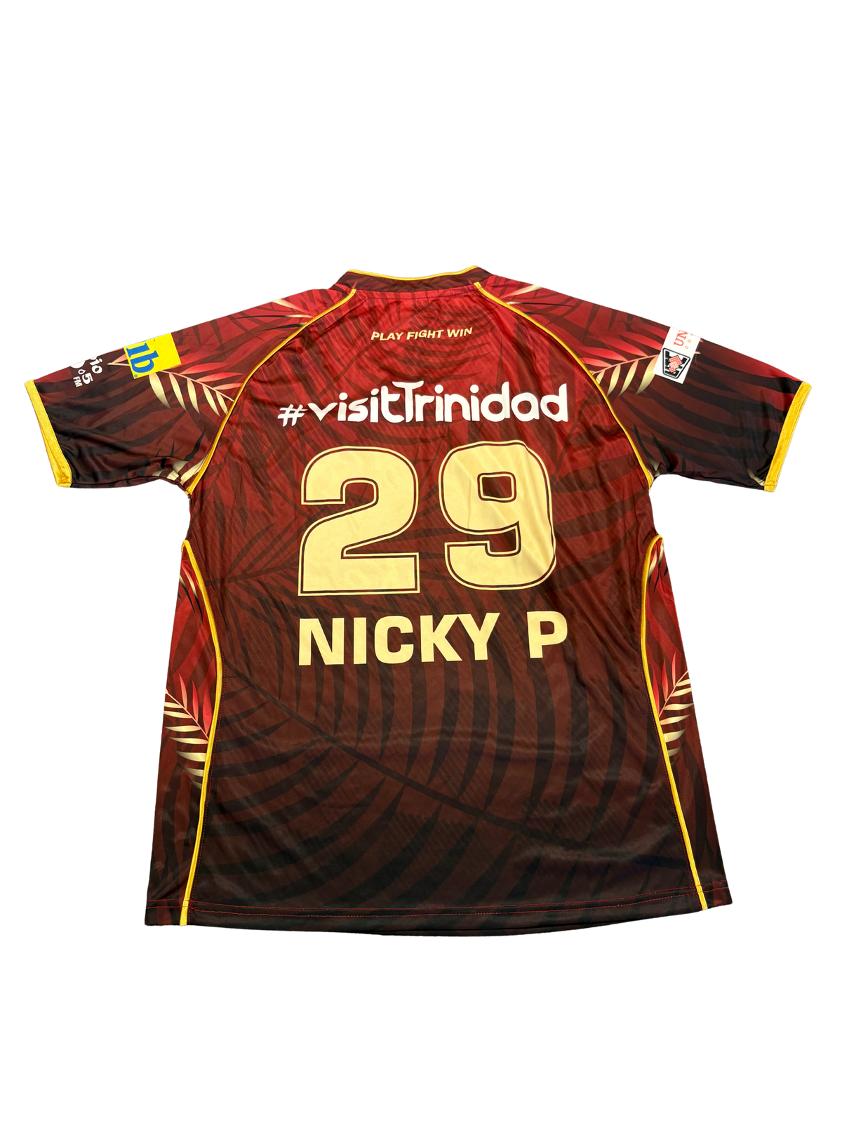 Nicholas Pooran Trinbago Knight Riders 2025 CPL Match Issue SS Playing Shirt
