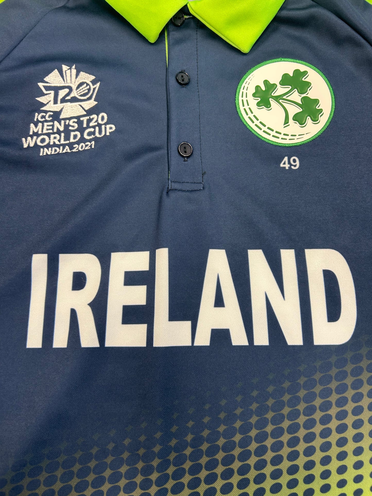 Ben White Ireland 2021 T20 World Cup Match Issue LS Playing Shirt