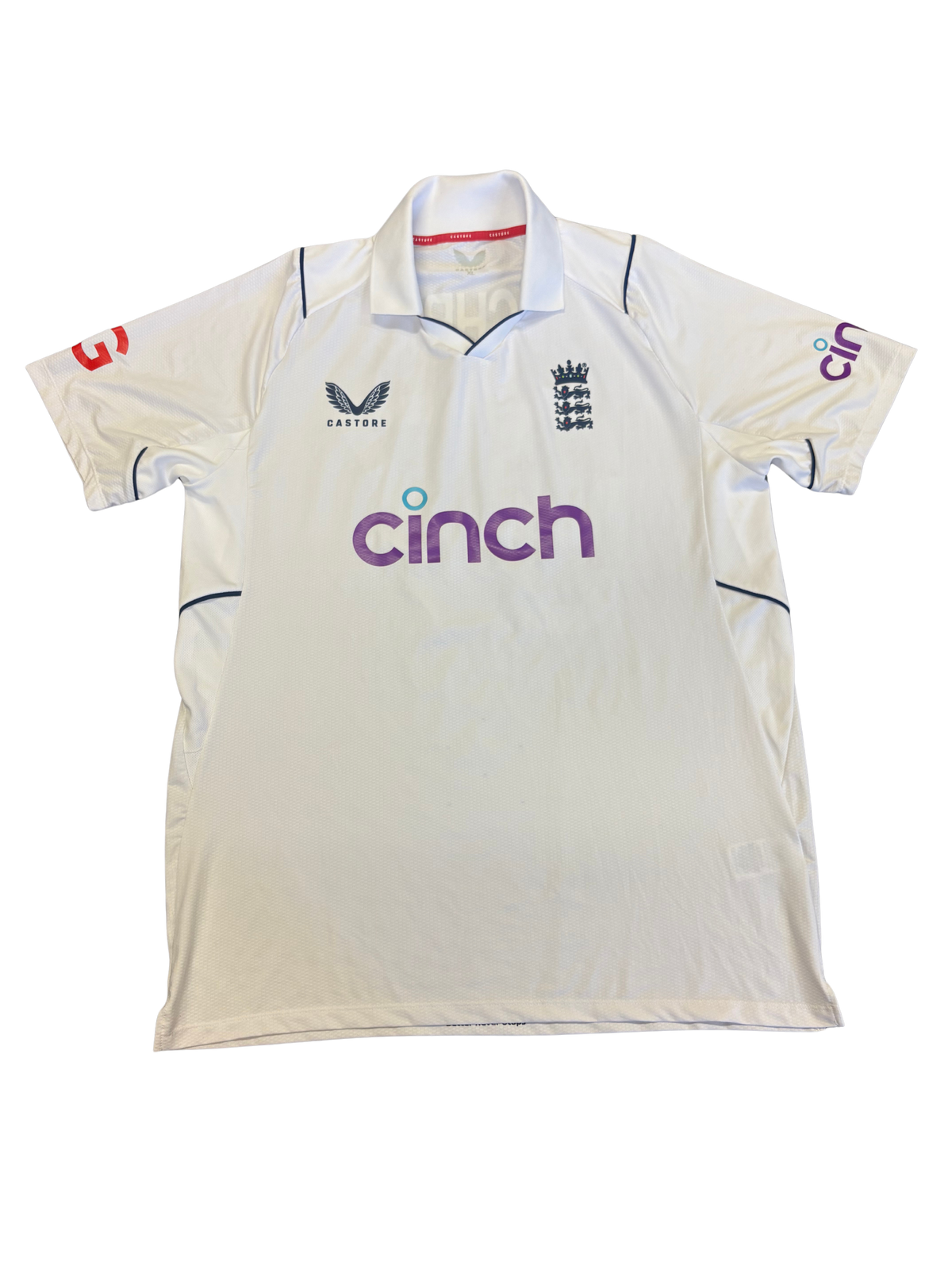 Nathan Gilchrist England Lions 2023 Test Match Worn SS Playing Shirt