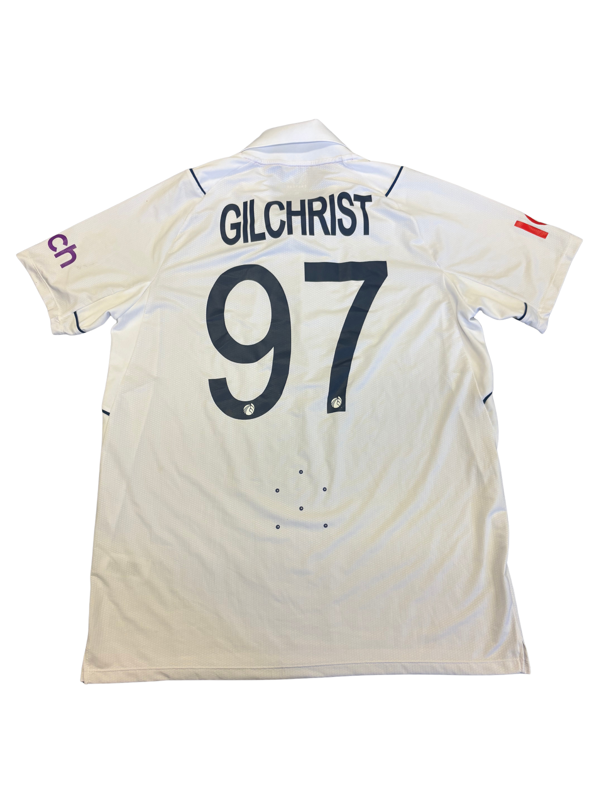 Nathan Gilchrist England Lions 2023 Test Match Worn SS Playing Shirt