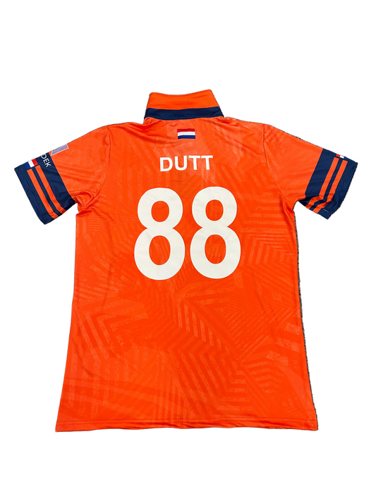 Aryan Dutt Netherlands 2024 ODI Match Worn SS Playing Shirt