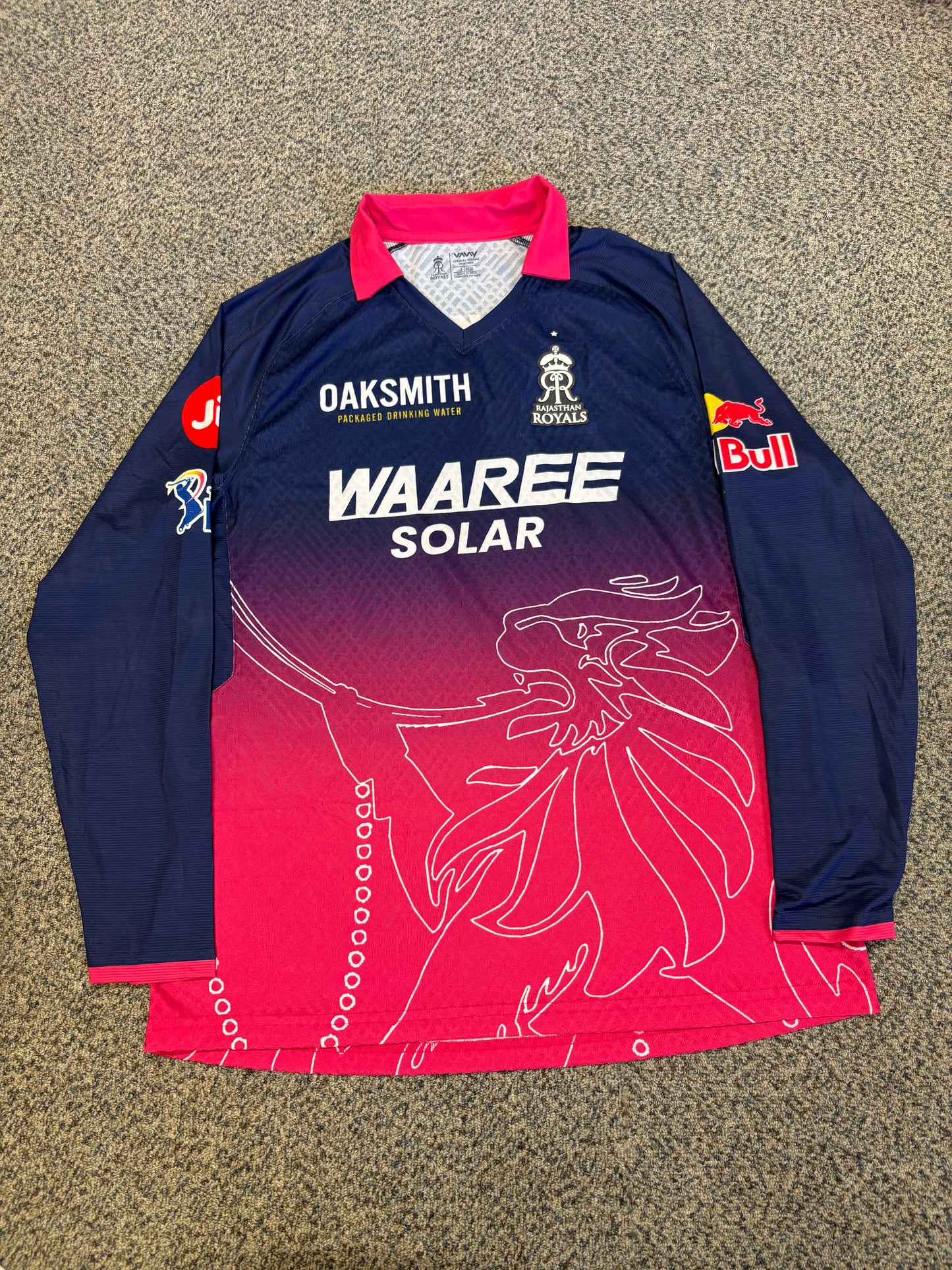 Lhuan-dre Pretorius Rajasthan Royals 2026 IPL Match Issue LS Playing Shirt