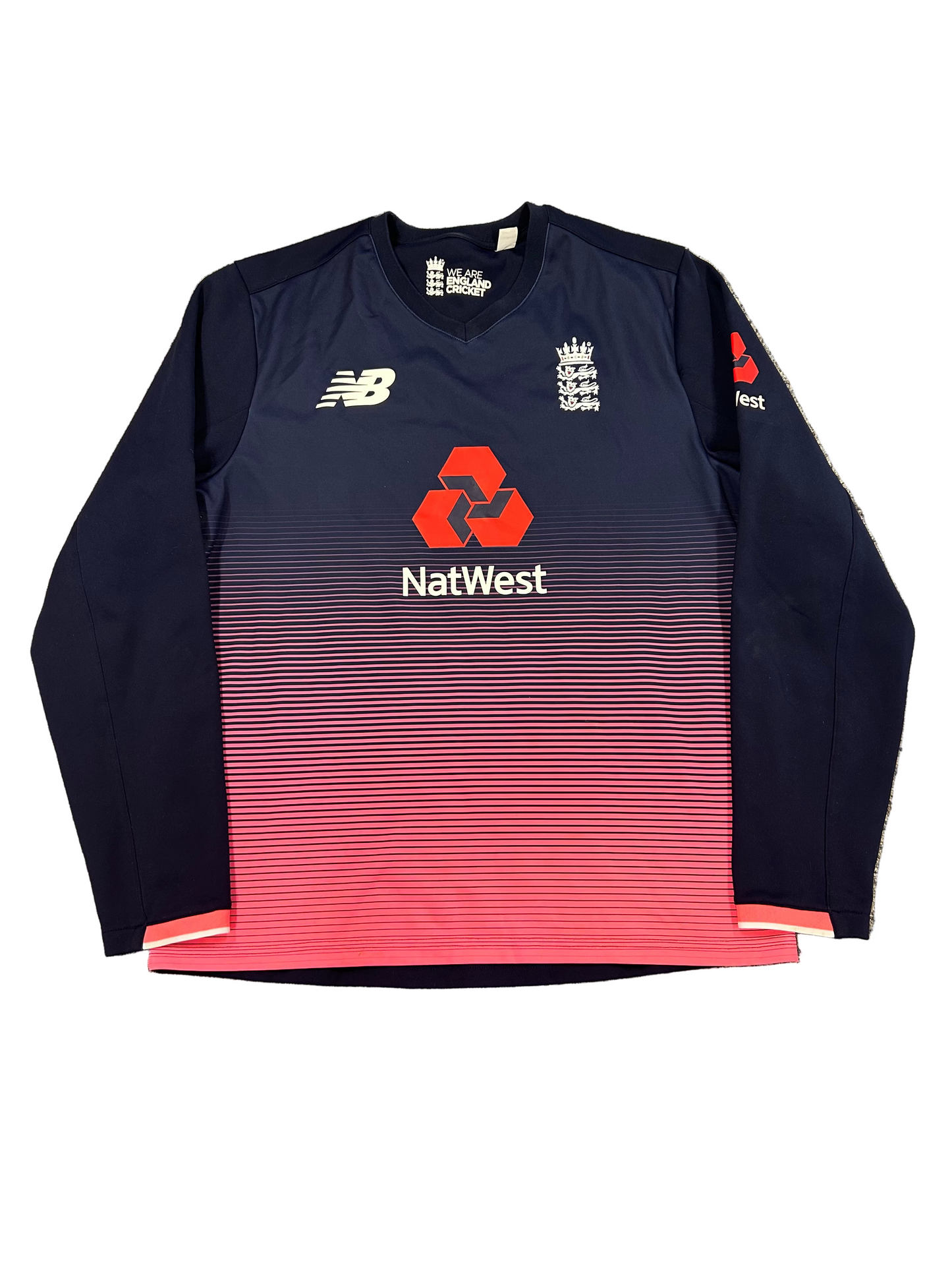 Tom Helm England Lions 2017 ODI Match Worn LS Playing Jumper