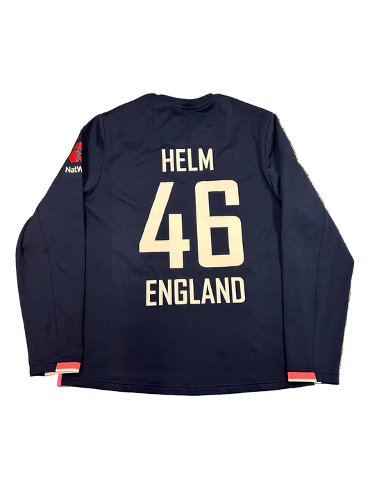 Tom Helm England Lions 2017 ODI Match Worn LS Playing Jumper