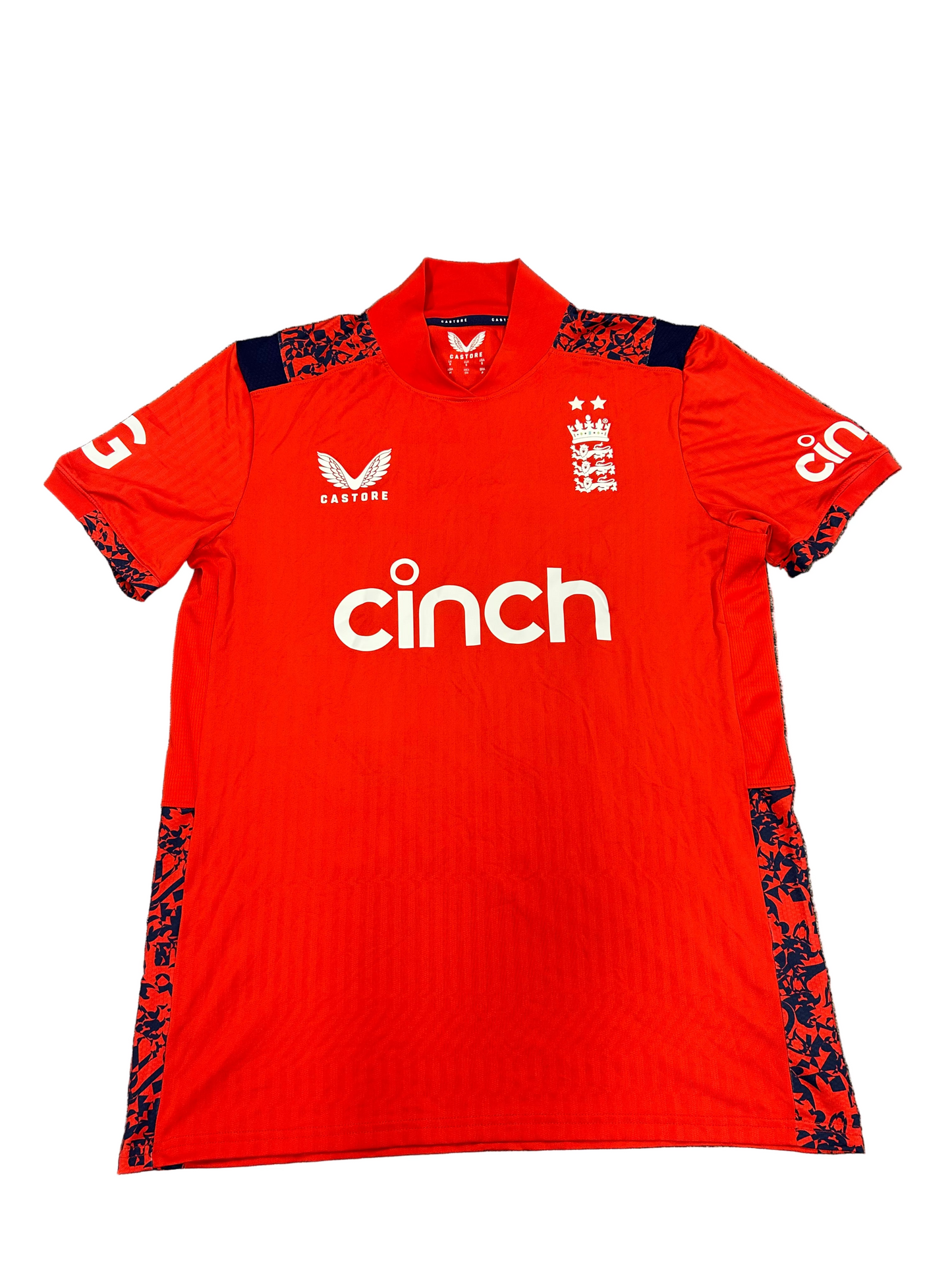 Mark Wood England 2024 T20 Match Worn SS Playing Shirt