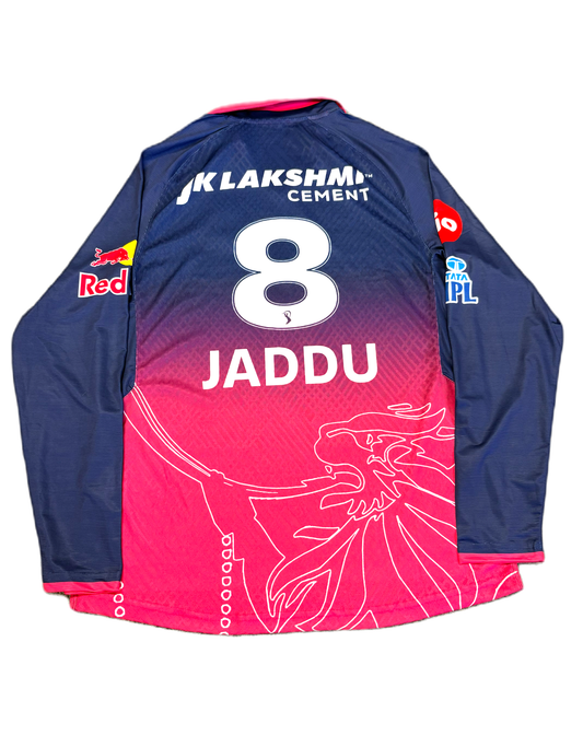 Ravindra Jadeja Rajasthan Royals 2026 IPL Match Issue LS Playing Shirt