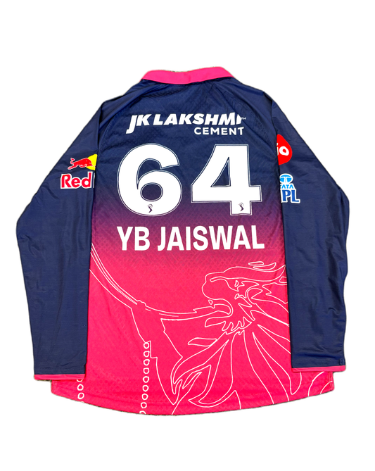 Yashasvi Jaiswal Rajasthan Royals 2026 IPL Match Issue LS Playing Shirt