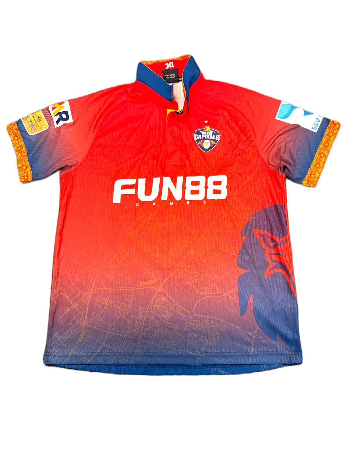 Leus Du Plooy Dubai Capitals ILT20 2025 Match Worn SS Playing Shirt