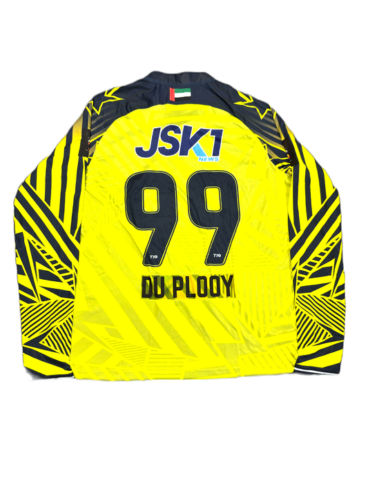 Leus Du Plooy Team Abu Dhabi 2024 ABDT10 Match Worn LS Playing Shirt