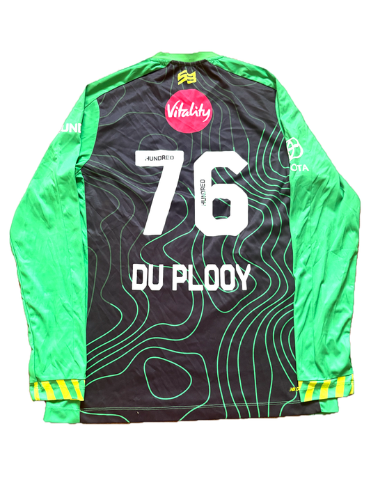 Leus Du Plooy Southern Brave 2025 Hundred Match Worn LS Playing Shirt