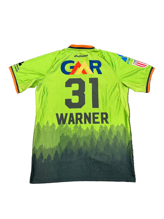 David Warner Seattle Orcas 2025 MLC Match Issue SS Playing Shirt