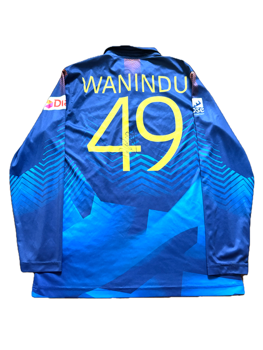 Wanindu Hasaranga Sri Lanka 2023 ODI World Cup Qualifier Signed Match Worn LS Playing Shirt