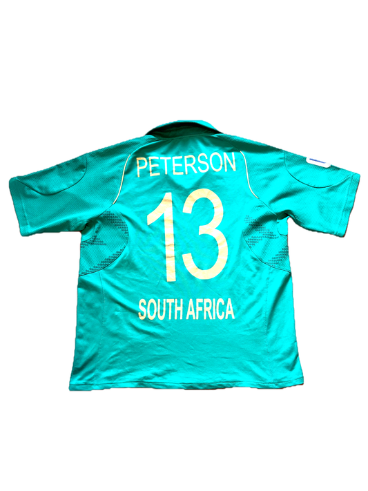 Robin Peterson South Africa 2012 T20 Match Worn SS Playing Shirt