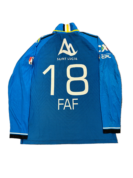 Faf du Plessis St Lucia Kings 2024 CPL Player Issue LS Playing Shirt