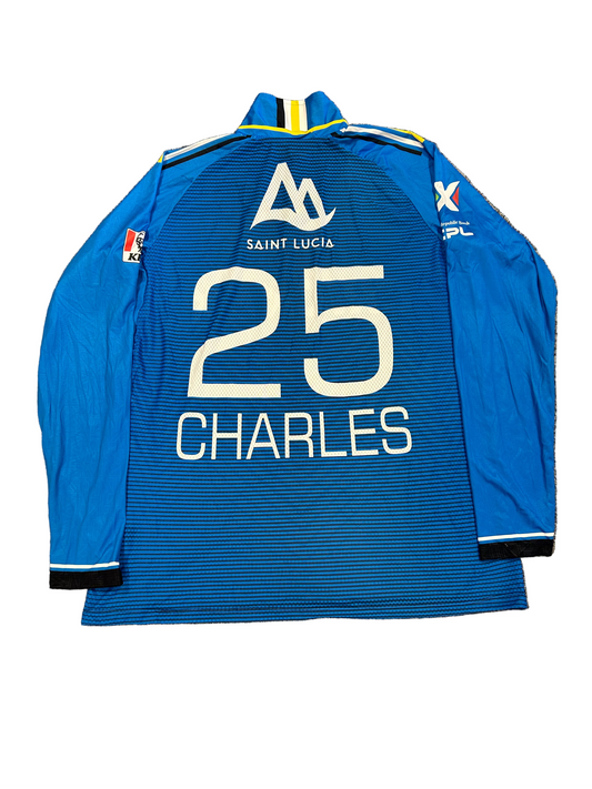 Johnson Charles St Lucia Kings 2024 CPL Player Issue LS Playing Shirt