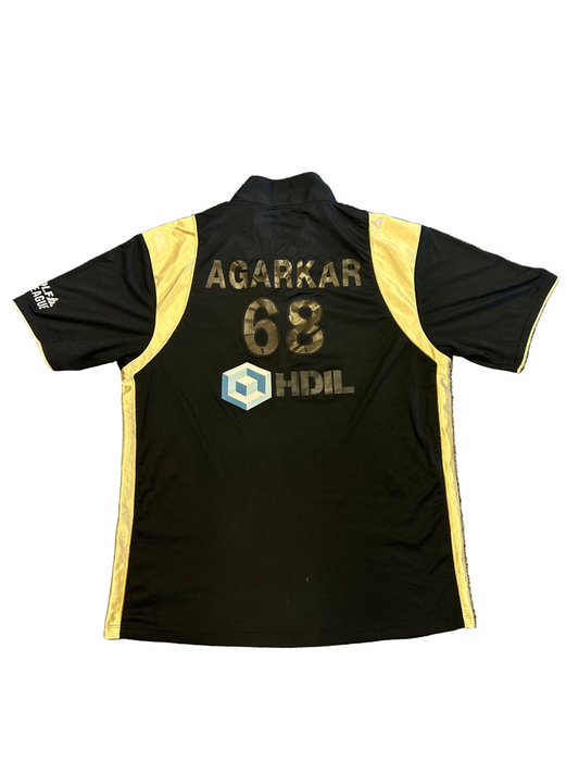 Ajit Agarkar Kolkata Knight Riders 2008 IPL Match Worn SS Playing Shirt