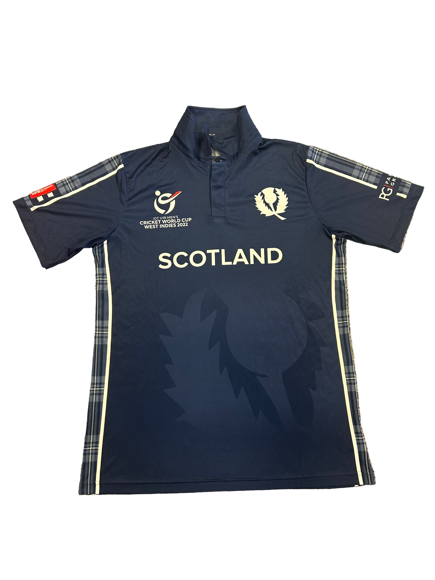 Jack Jarvis Scotland U19s 2022 ODI CWC Match Worn SS Playing Shirt