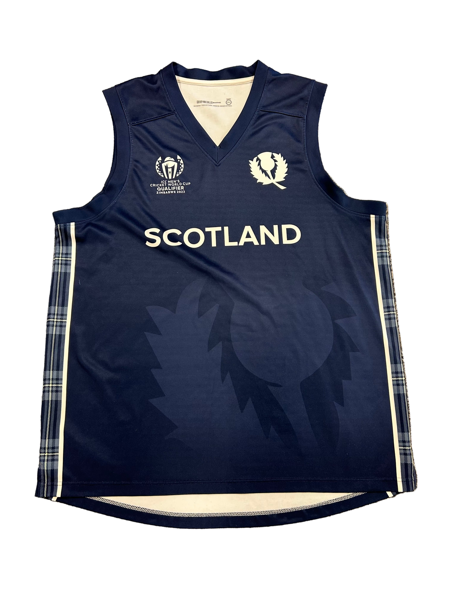 Mark Watt Scotland 2023 ODI World Cup Qualifiers Match Worn Playing Pullover