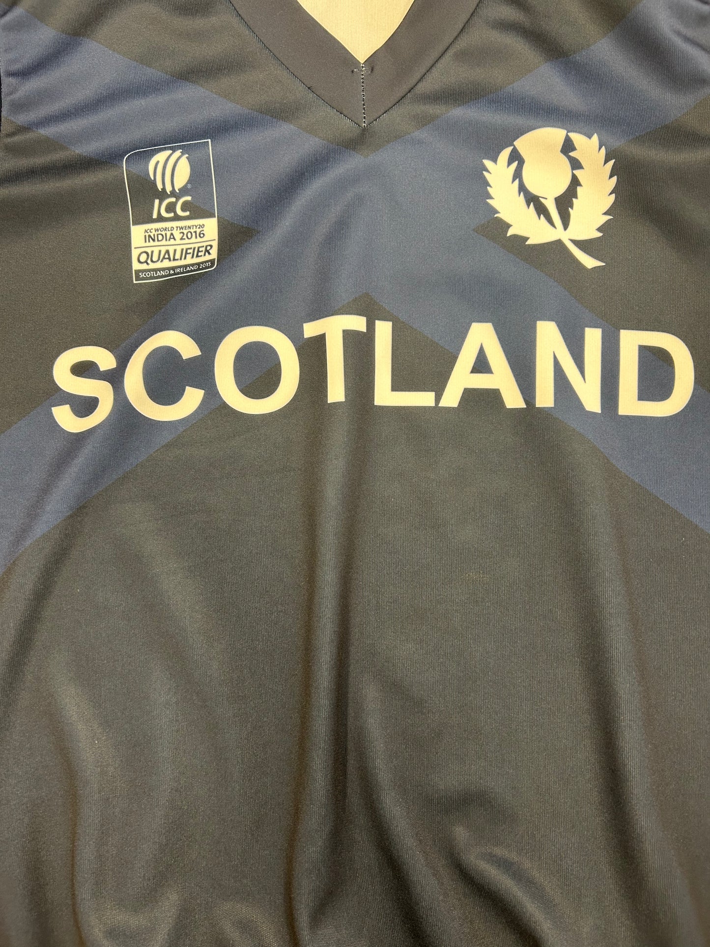Mark Watt Scotland 2016 T20 World Cup Qualifiers Match Worn Playing Pullover
