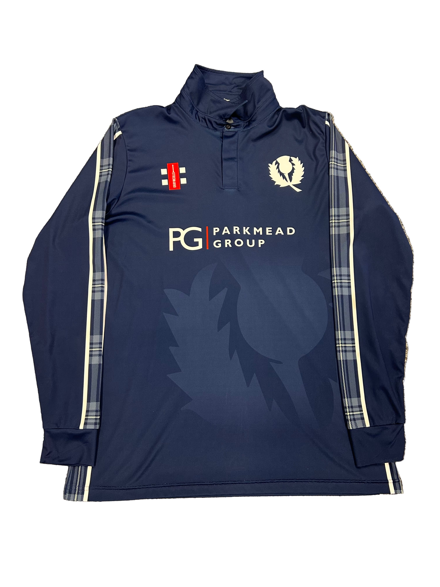 Oli Hairs Scotland 2022 T20 Match Worn LS Playing Shirt