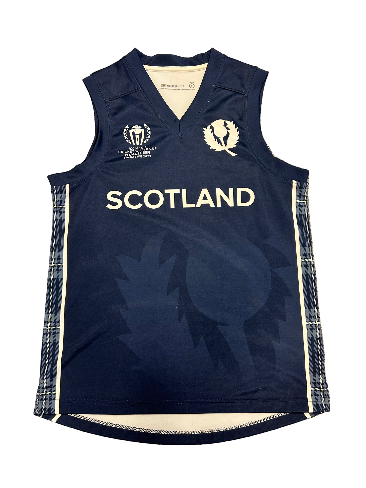 Matthew Cross Scotland 2023 ODI World Cup Qualifier Match Worn Playing Pullover