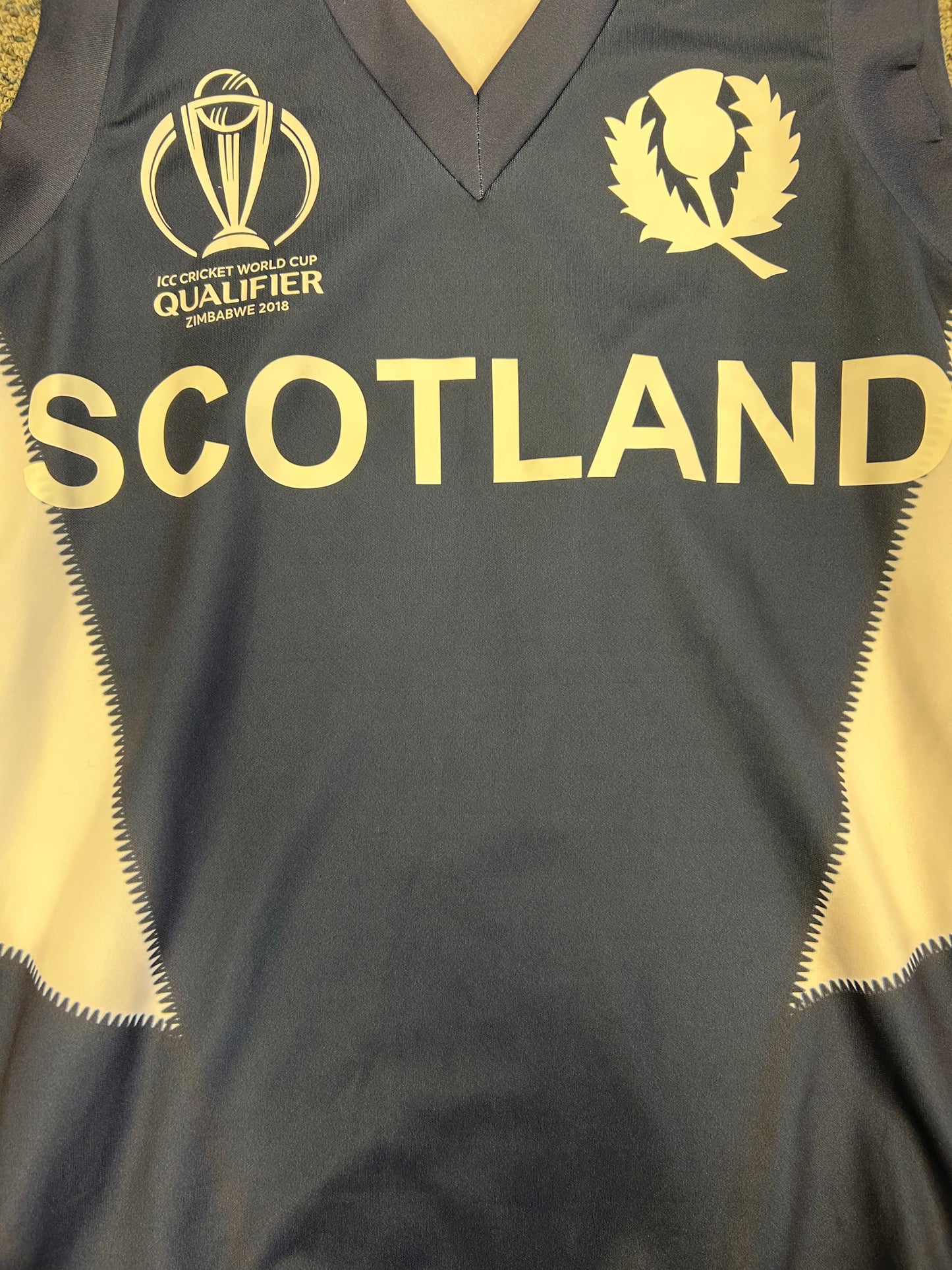 Matthew Cross Scotland 2018 ODI World Cup Qualifier Match Worn Playing Pullover