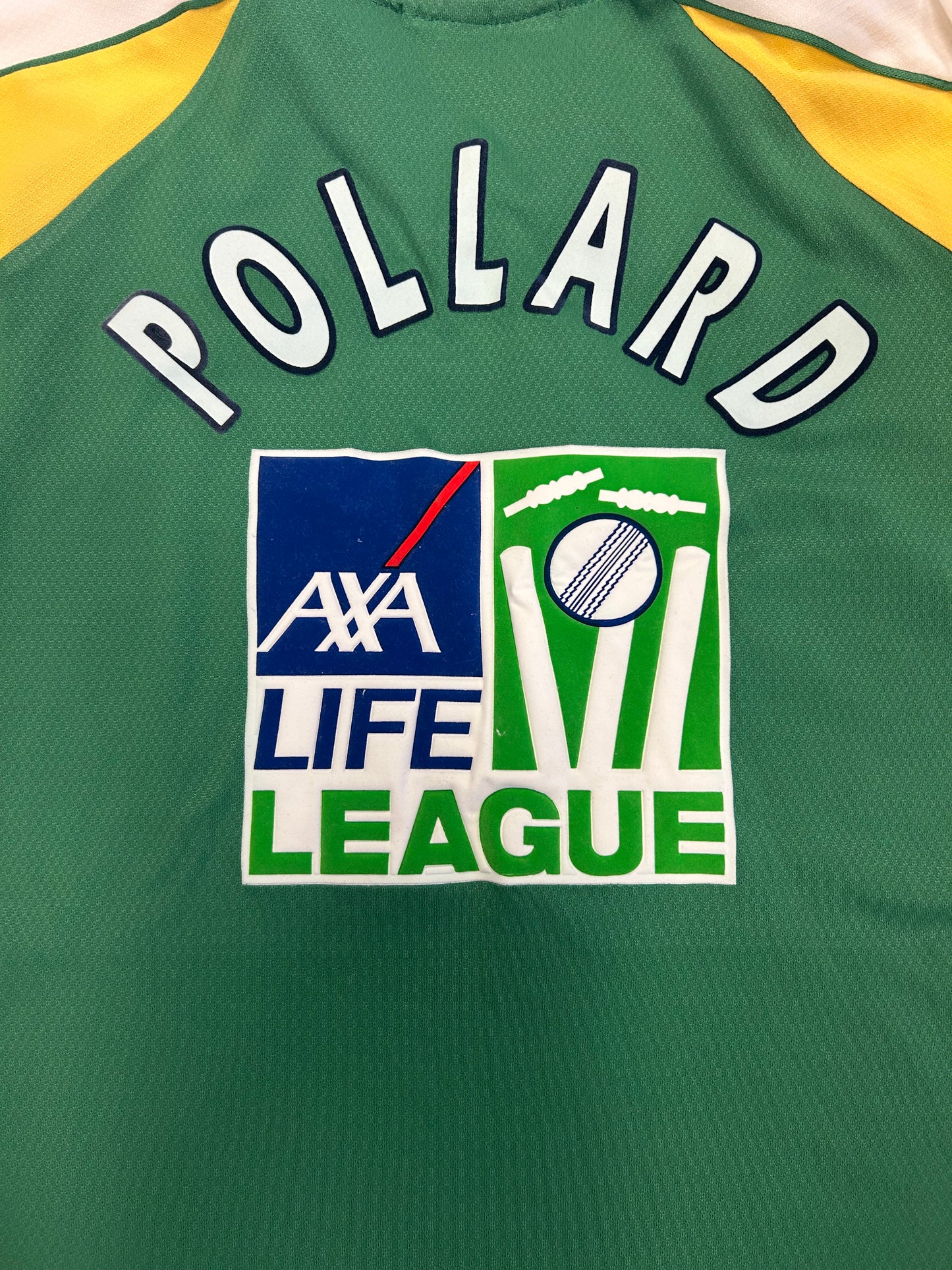 Paul Pollard Nottinghamshire AXA League Match Worn And Squad Signed SS Playing Shirt