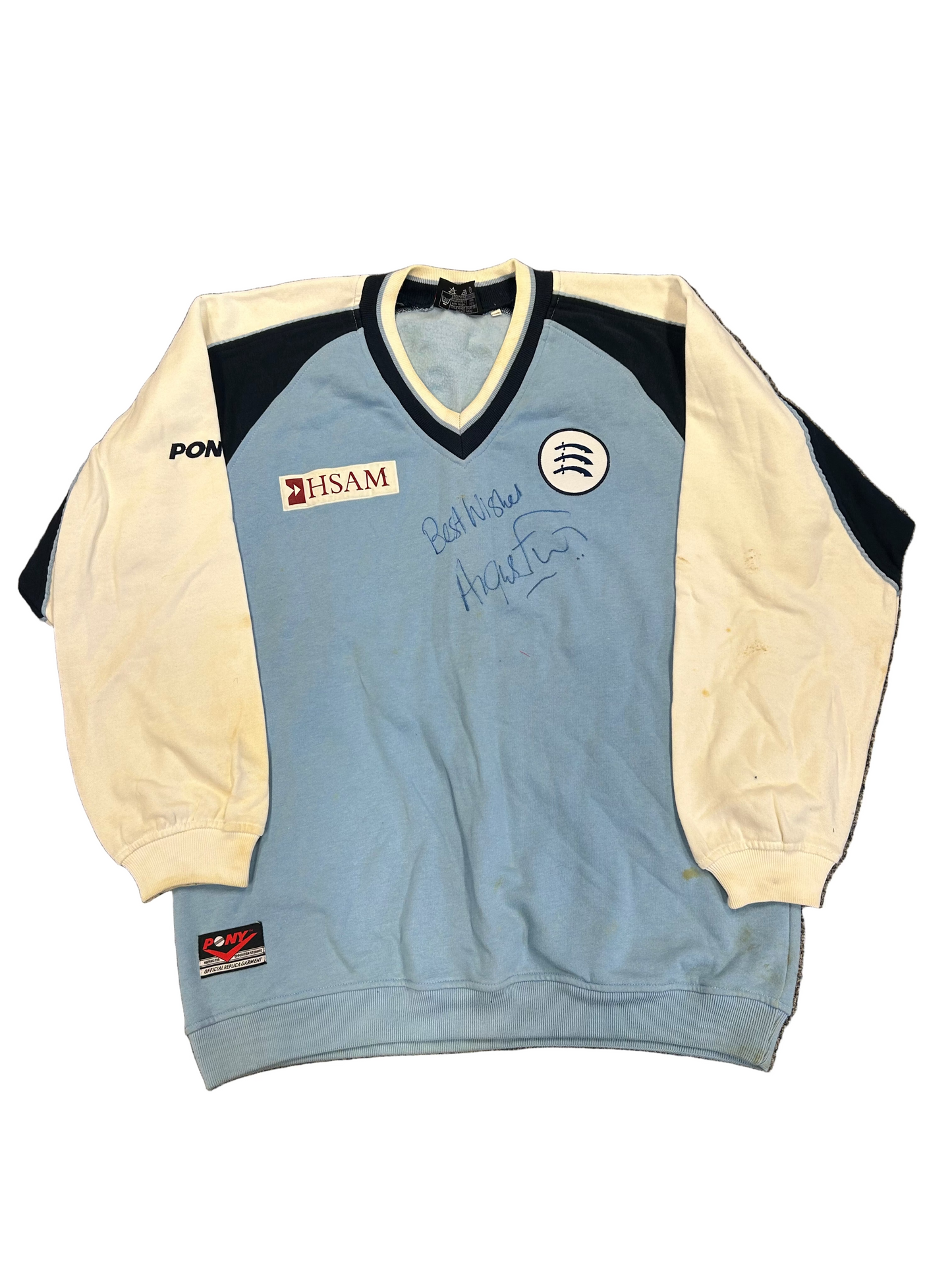 Angus Fraser Middlesex Axa League Match Worn And Signed LS Playing Jumper