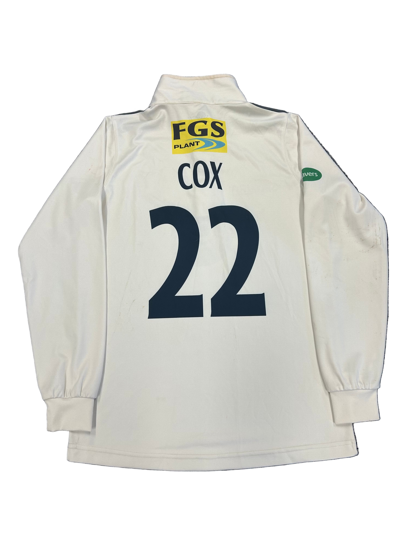 Jordan Cox Kent County Championship Match Worn LS Playing Shirt