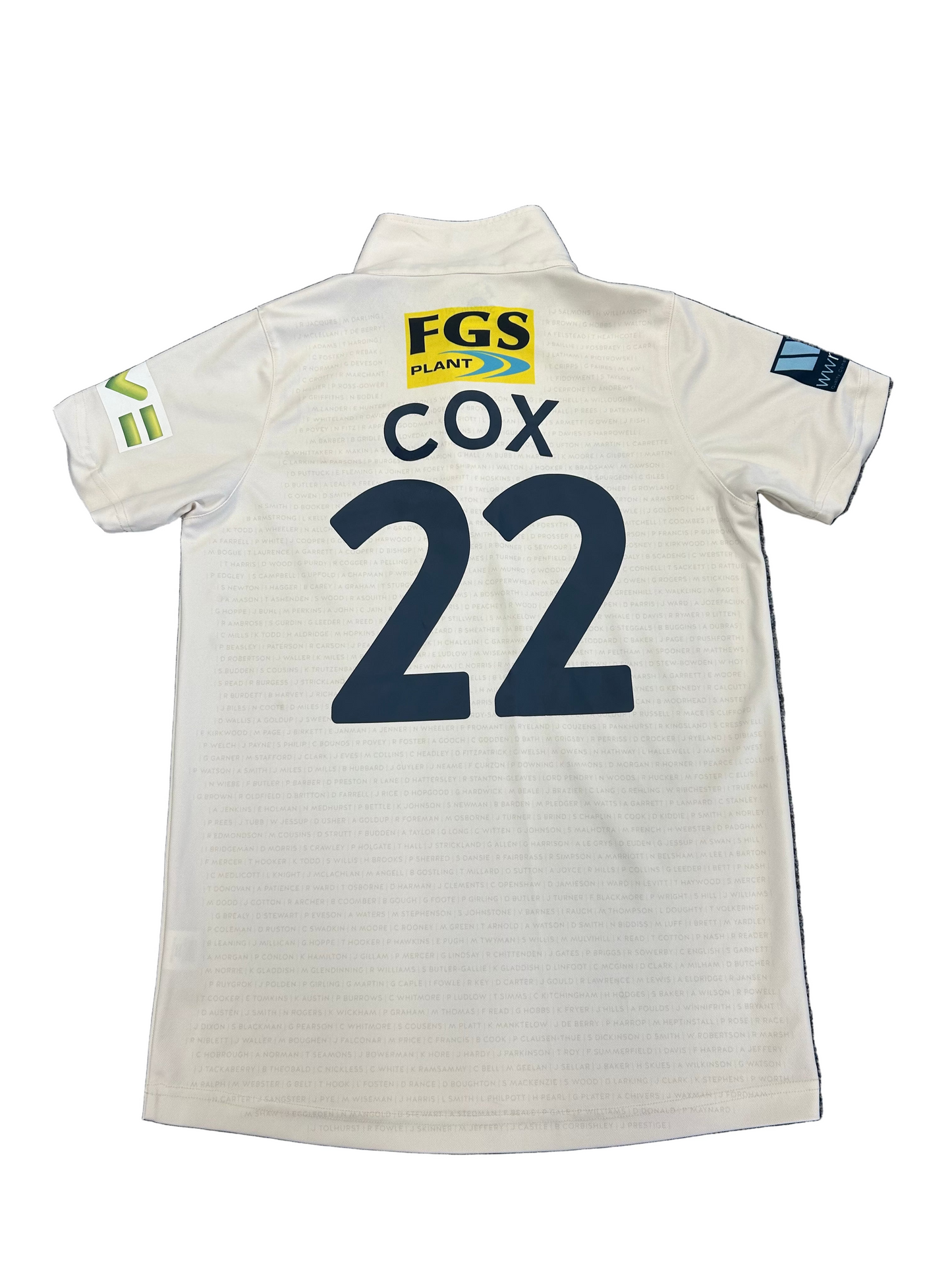 Jordan Cox Kent County Championship Match Worn SS Playing Shirt