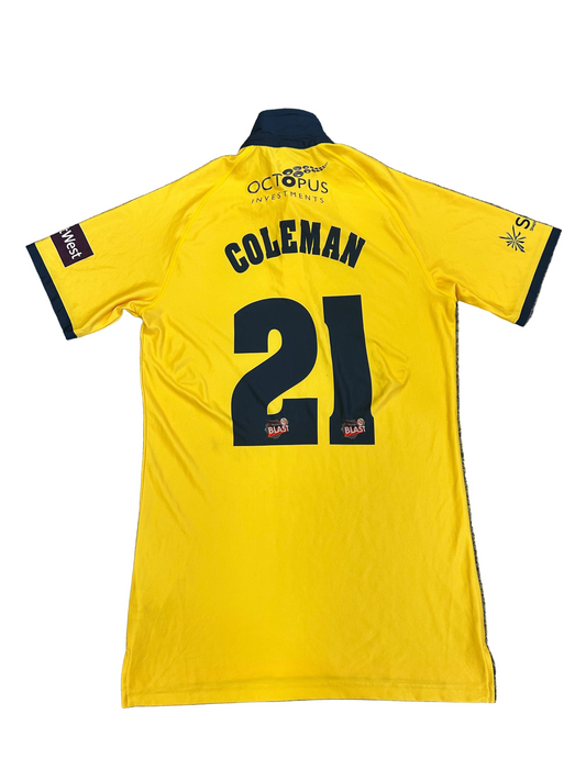 Freddie Coleman Birmingham Bears T20 Match Worn SS Playing Shirt
