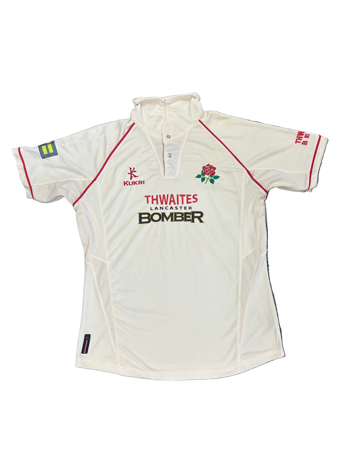 Gary Keedy Lancashire County Championship Match Worn And Signed SS Playing Shirt
