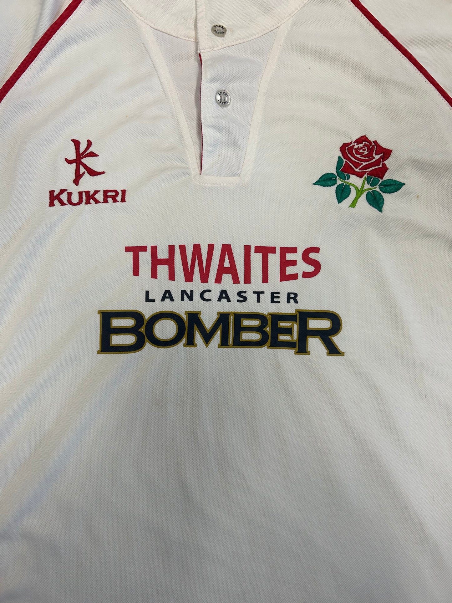 Gary Keedy Lancashire County Championship Match Worn And Signed SS Playing Shirt