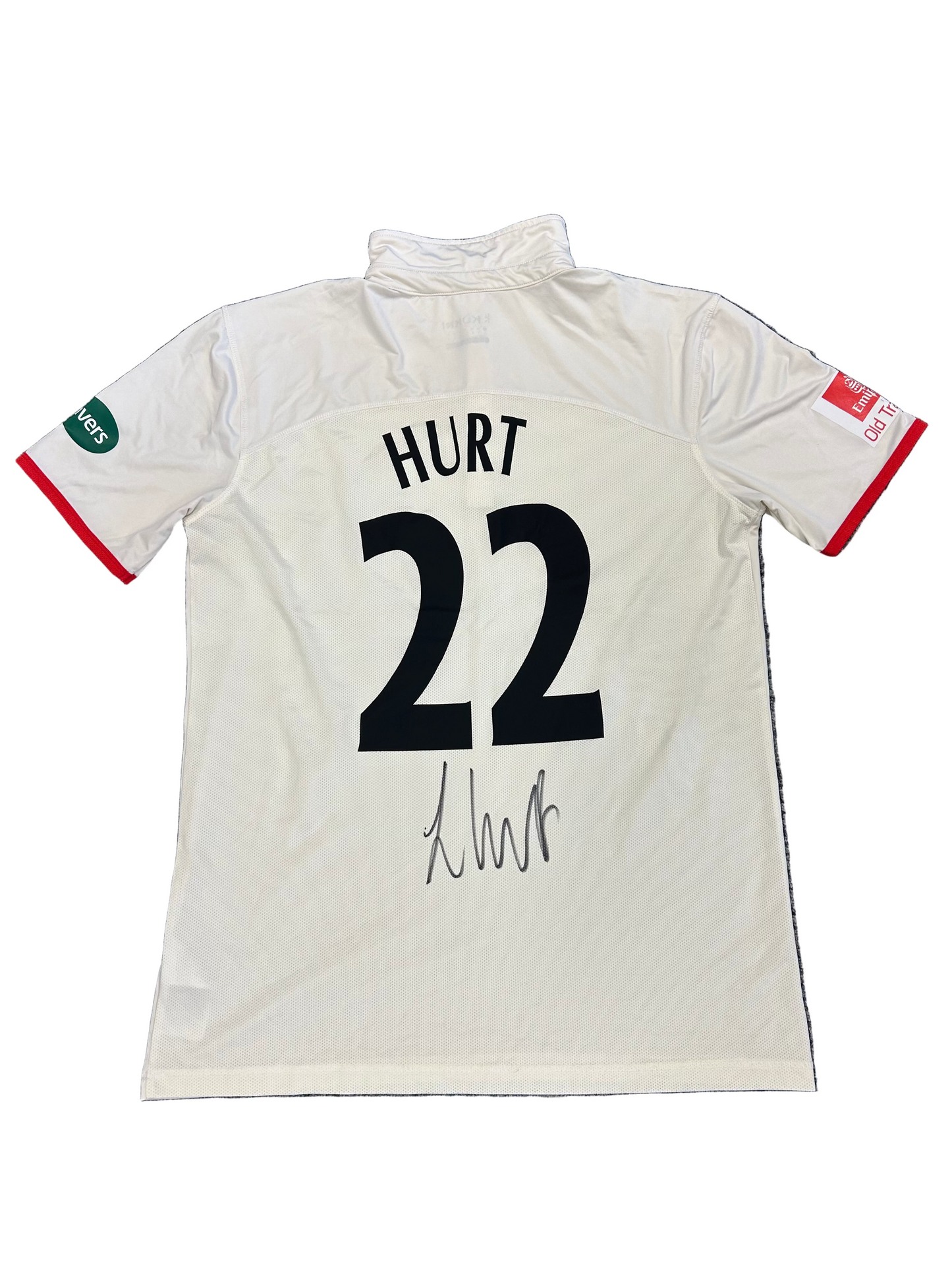 Liam Hurt Lancashire County Championship Match Worn And Signed SS Playing Shirt