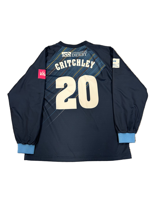 Matt Critchley Derbyshire 2021 T20 Match Worn LS Playing Jumper