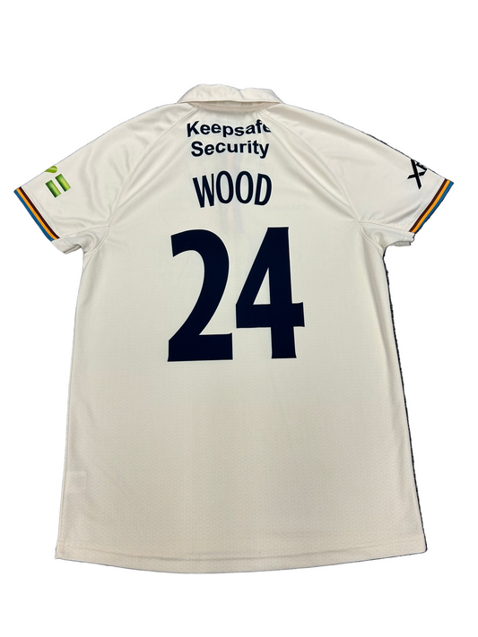 Tom Wood Derbyshire 2022 County Championship Match Worn SS Playing Shirt