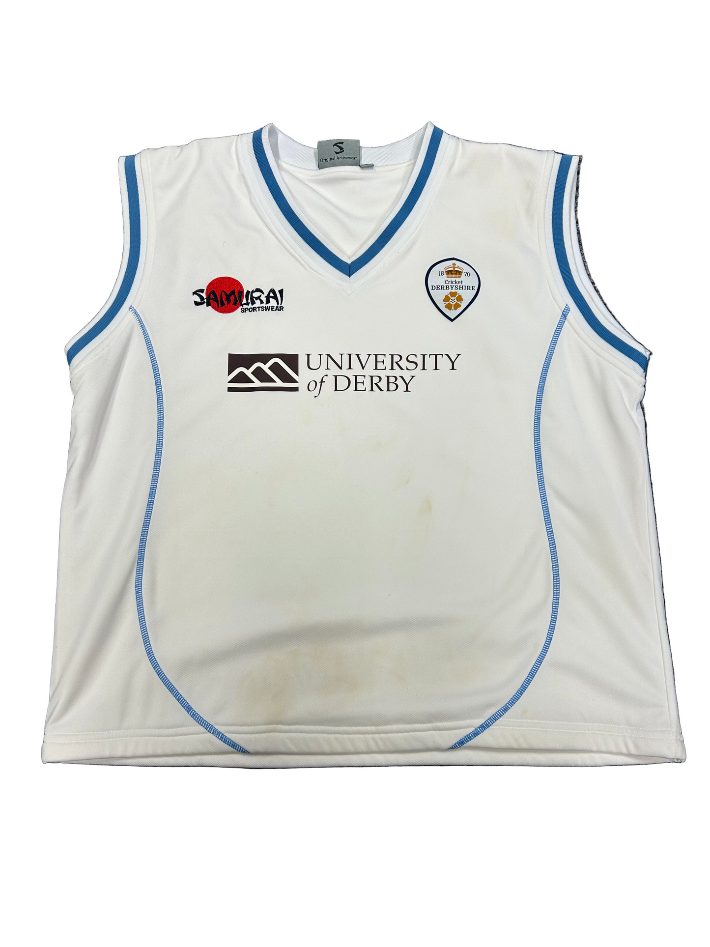 Tom Wood Derbyshire County Championship Match Worn Playing Pullover