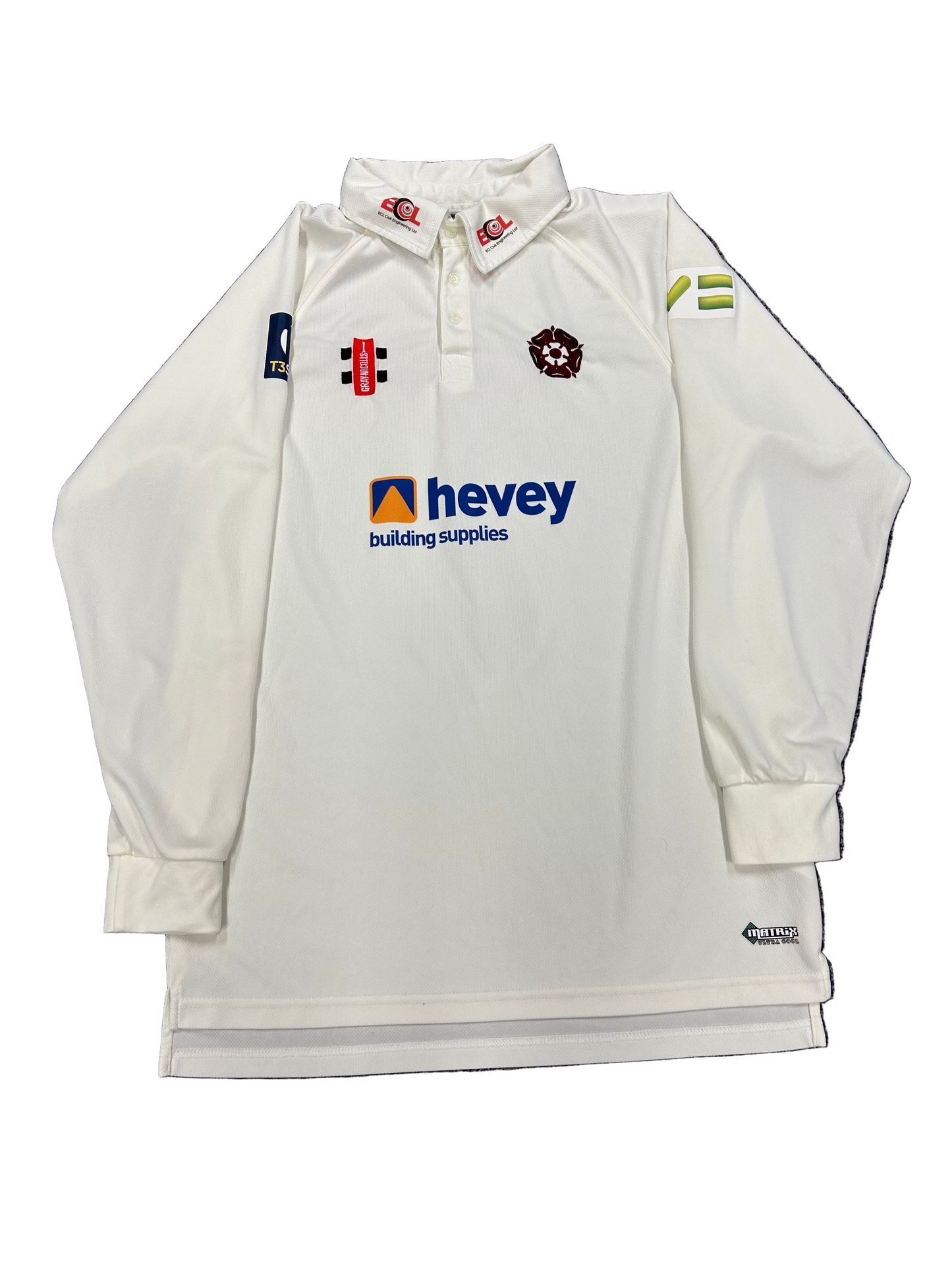 Josh Cobb Northants 2021 County Championship Match Worn LS Playing Shirt