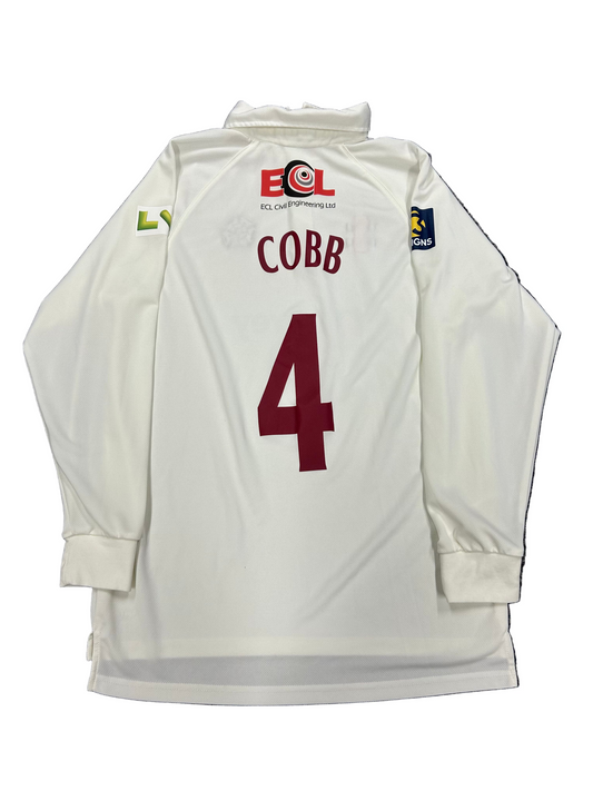 Josh Cobb Northants 2021 County Championship Match Worn LS Playing Shirt