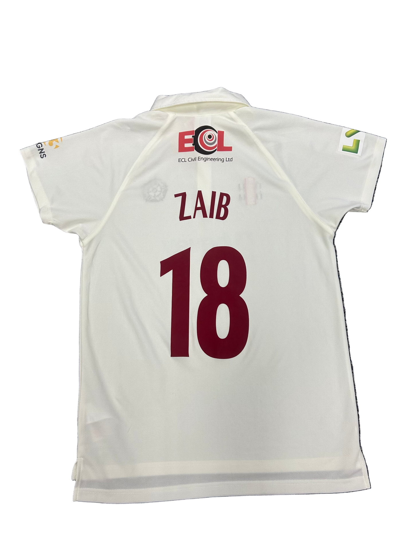 Saif Zaib Northants 2021 County Championship Match Worn SS Playing Shirt