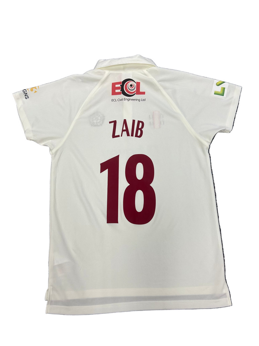 Saif Zaib Northants 2021 County Championship Match Worn SS Playing Shirt