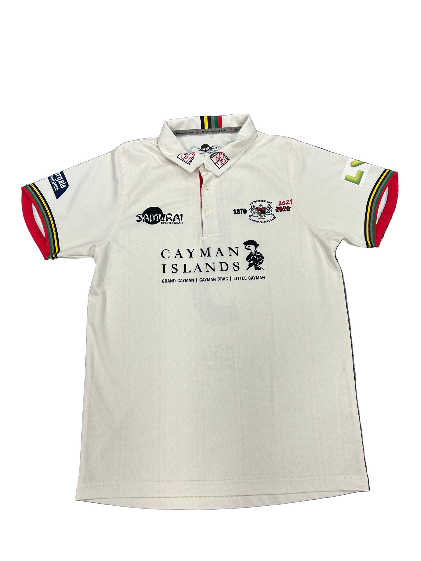 Josh Shaw Gloucestershire 2021 County Championship Match Worn SS Playing Shirt