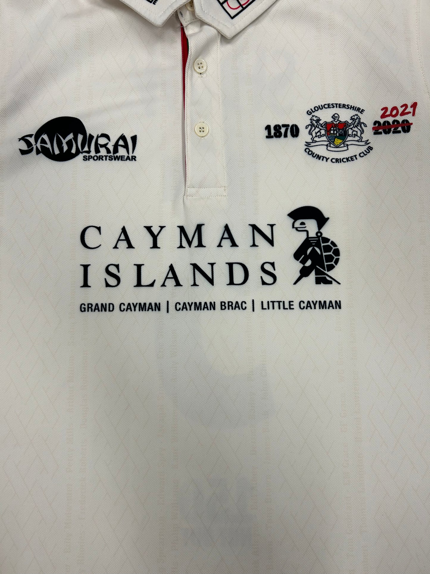 Josh Shaw Gloucestershire 2021 County Championship Match Worn SS Playing Shirt