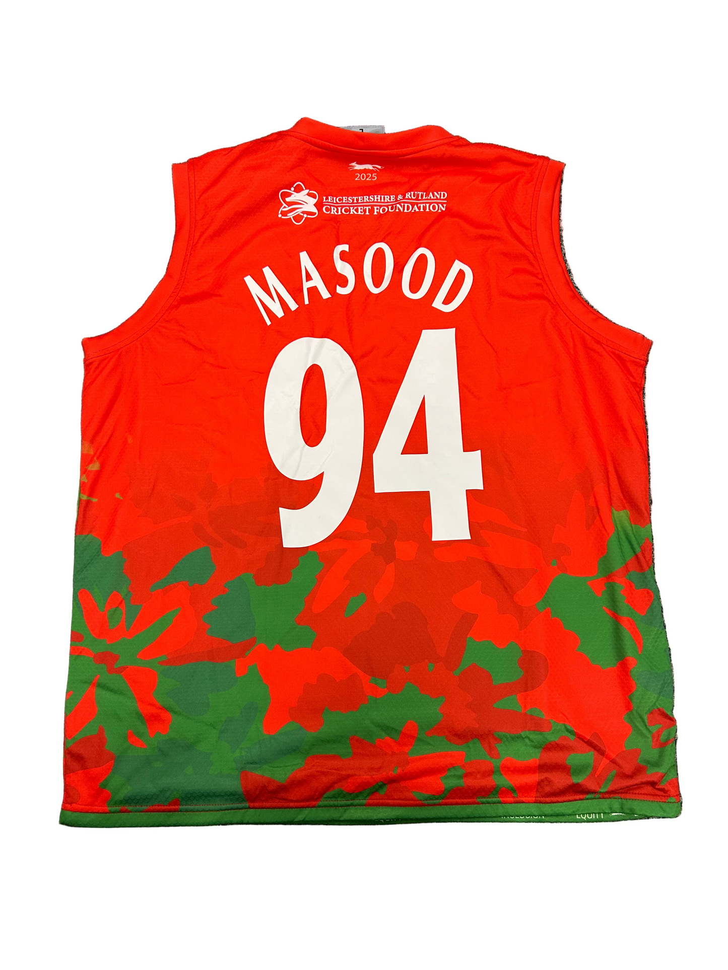 Shan Masood Leicestershire 2025 MB50 Match Worn Playing Pullover